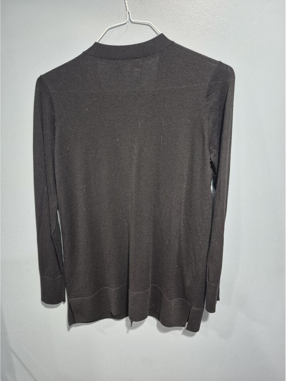 LOFT Black Button-Up Cardigan Sweater Large - Picture 3 of 4